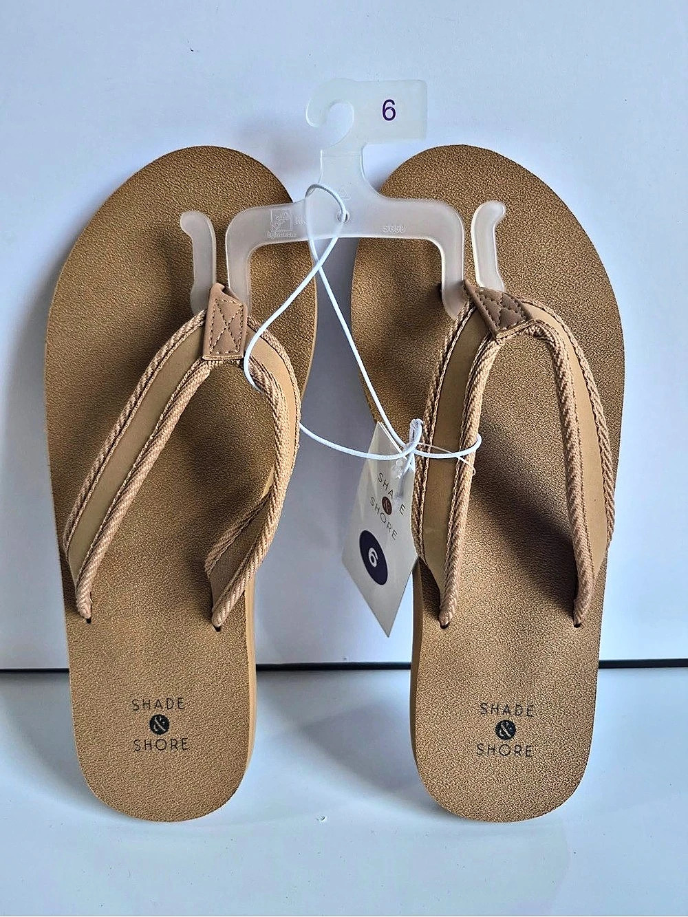 SHADE SHORE Women's Brown Flat Sandals US 6 NWT